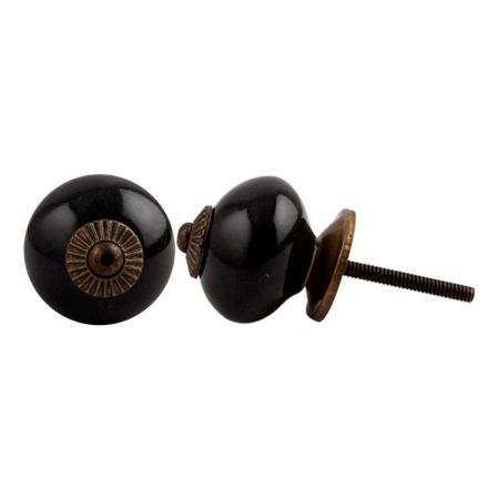 Black Antique Ceramic Cabinet  Knob